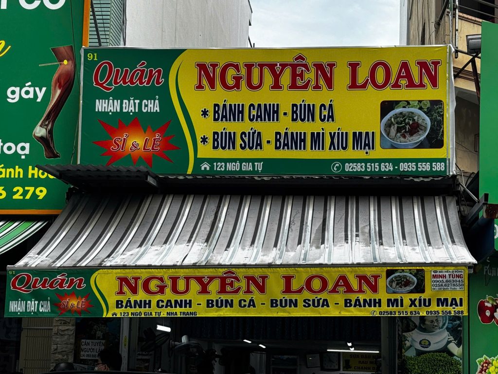 Quán bún chả các Nguyễn Loan gần Alora Nha Trang